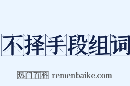 不择手段组词是什么意思的图片